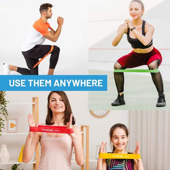 Resistance Bands Loop Mini Booty Bands and Core Sliders 7 Pieces Multicolor - Picture 10 of 10